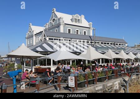 Den Anker restaurant, Alfred Basin, V&A (Victoria and Alfred) Waterfront, Cape Town, Table Bay, Western Cape Province, South Africa, Africa Stock Photo