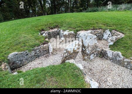 Cross shape in burial chamber Nympsfield Long Barrow