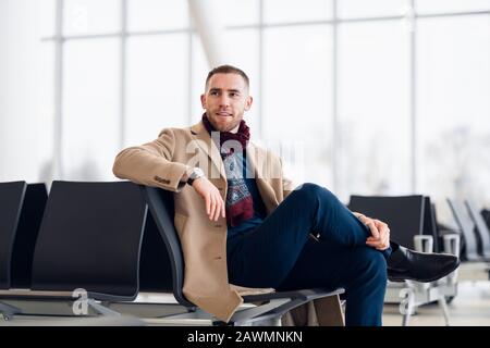 happy businessman discussing with colleague new business plan Stock Photo