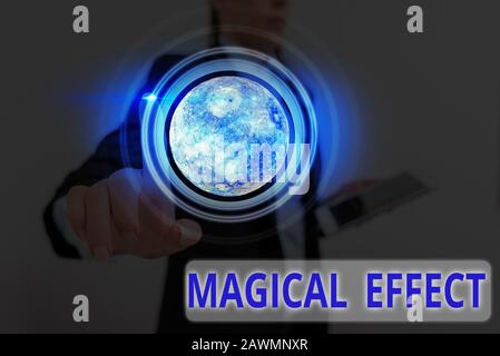 Magic Writing Transformation Handwriting text Magical Effect. Conceptual photo produced by or as if ...
