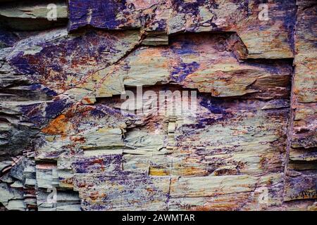 abstract multi colored stone layers Stock Photo