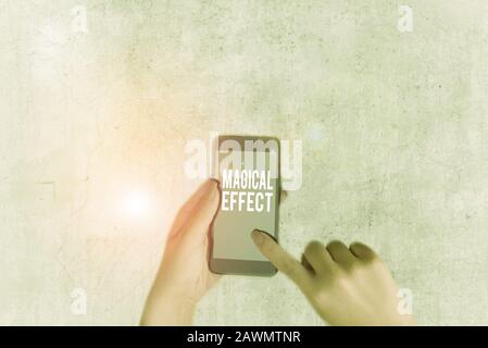 Magic Writing Transformation Conceptual hand writing showing Magical Effect. Concept meaning ...