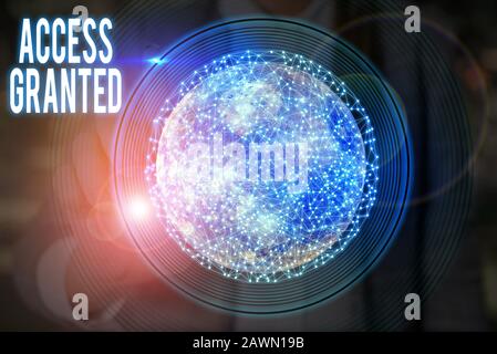 Handwriting text Access Granted. Conceptual photo admittance of users to system and network resources Elements of this image furnished by NASA Stock Photo