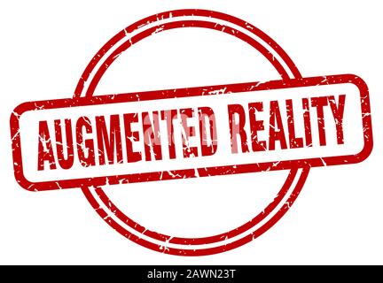 augmented reality stamp. augmented reality round vintage grunge sign. augmented reality Stock Vector