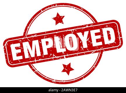 employed stamp. employed round vintage grunge sign. employed Stock Vector