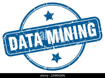 data mining stamp. data mining round vintage grunge sign. data mining Stock Vector