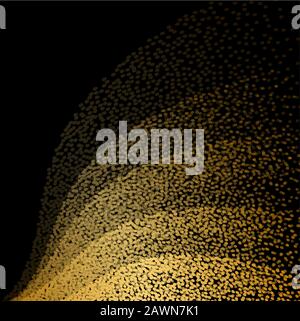 Abstract gold and black shiny vector background. Stock Vector