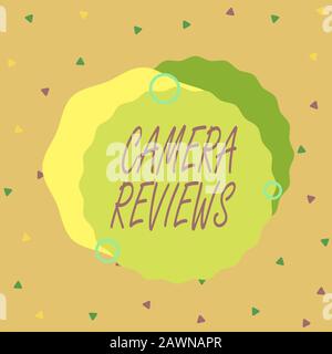 Handwriting text Camera Reviews. Conceptual photo examine or assess ...