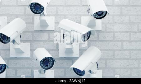Total CCTV Security Stock Photo