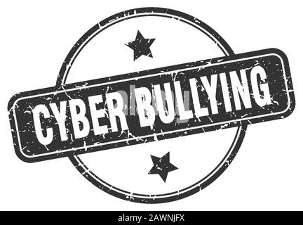 cyber bullying stamp. cyber bullying round vintage grunge sign. cyber bullying Stock Vector