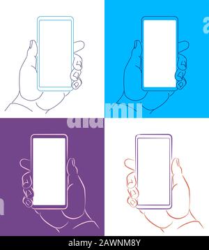 Smartphone in Hand Stock Vector