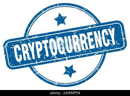 cryptocurrency stamp. cryptocurrency round vintage grunge sign. cryptocurrency Stock Vector