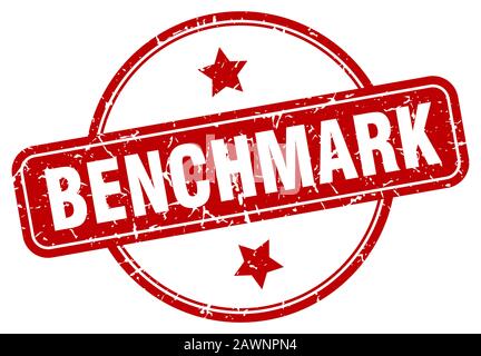 benchmark stamp. benchmark round vintage grunge sign. benchmark Stock Vector