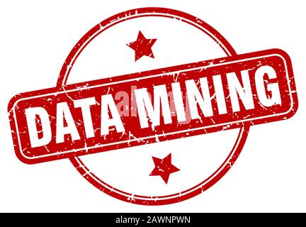 data mining stamp. data mining round vintage grunge sign. data mining Stock Vector