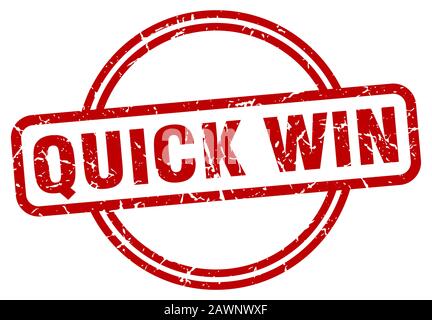 Quick Win Message Quick win grunge rubber stamp on white background, vector illustration ...