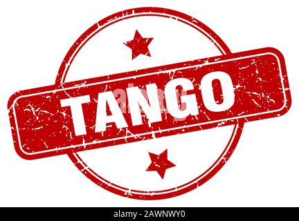 tango stamp. tango round vintage grunge sign. tango Stock Vector
