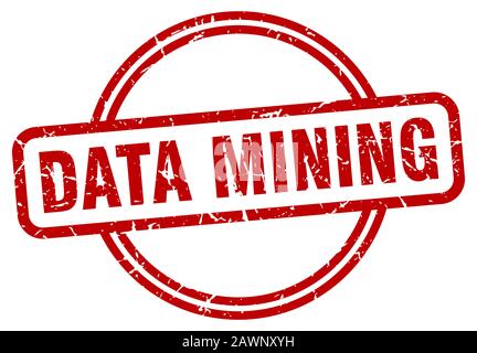 data mining stamp. data mining round vintage grunge sign. data mining Stock Vector