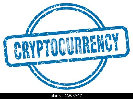 cryptocurrency stamp. cryptocurrency round vintage grunge sign. cryptocurrency Stock Vector