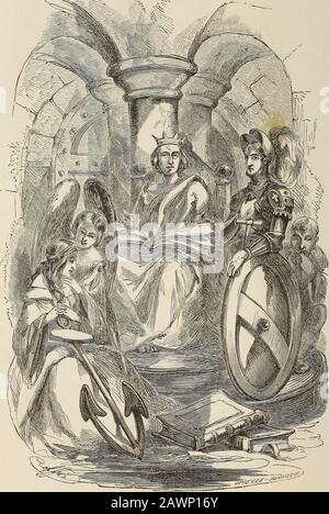 The Christian virtues, personified and exhibited as a divine family .. . ion—Nature andRange of Instruction—Particular Themes—Character and Manner—Best Dependences—Truth in Disguise—Reasons—Recognized byhis Friends—The Tessera and its Use—Prospect of Success—Timesand Seasons — Specific Duties—Truth a Witness—Truth beforeHeathen Temples—Truth under the Palm Tree—Truth in the Pa-gan Hut—More Methods than One—Influence upon Himself—Eulosrium. TRUTH. As gleams the Orient with dawning light,When Morn begins his triumph over Xight;As glows the zenith with meridian ray,When Sol resplendent rules the Stock Photo