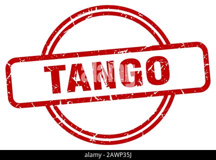 tango stamp. tango round vintage grunge sign. tango Stock Vector