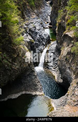Radal National Park 7 cups in region of Maule Chile Stock Photo