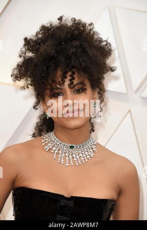 Zazie Beetz walking on the red carpet at the 92nd Annual Academy Awards held at the Dolby Theatre in Hollywood, California on Feb. 9, 2020. (Photo by Sthanlee B. Mirador/Sipa USA) Stock Photo