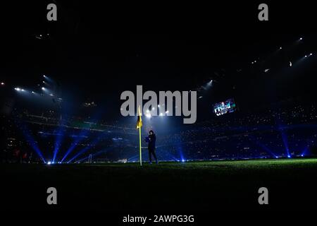 Milan, Italy. 09th Feb, 2020. Presentation during the Serie A match between Inter Milan and AC Milan at Stadio San Siro, Milan, Italy on 9 February 2020. Photo by RemotePhotoPress Credit: UK Sports Pics Ltd/Alamy Live News Stock Photo