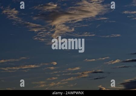 Winter Cloud Formations over Canyon in the Texas Panhandle Stock Photo