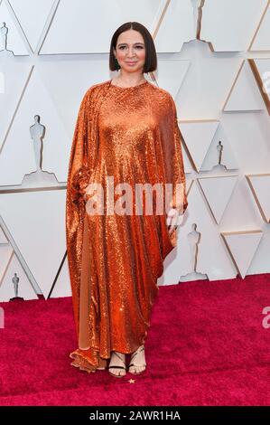 Maya Rudolph walking on the red carpet at the 92nd Annual Academy Awards held at the Dolby Theatre in Hollywood, California on Feb. 9, 2020. (Photo by Anthony Behar/Sipa USA) Stock Photo