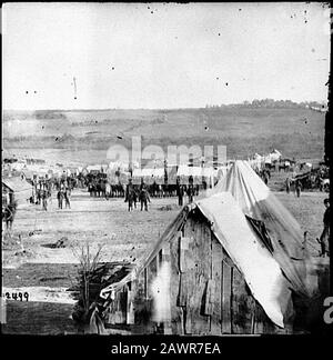 Fort Burnham, Va., vicinity. Camp of the 5th Pennsylvania Cavalry near the battlefield of Oct. 29, 1864 Stock Photo