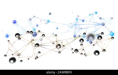 Illustration of cloud computing on a white background Stock Photo