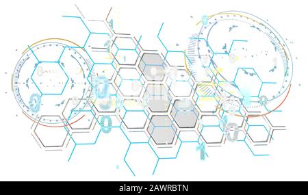 Illustration of web development and software on a white background Stock Photo