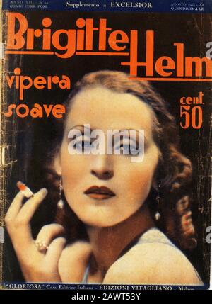 1933 , GERMANY  : Italian movie fan magazine dedicated to german movie actress BRIGITTE HELM ( real name Gisele Eve Schittenhelm ,  1906 - 1996 ) - mo Stock Photo