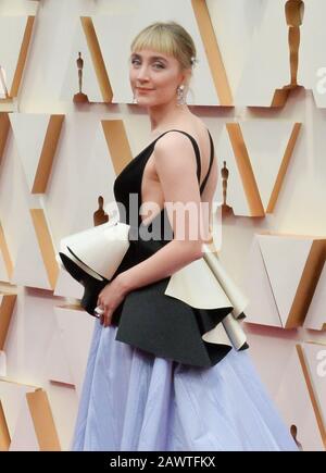 Saoirse Ronan arrives at the Oscars on Sunday, Feb. 9, 2020, at the