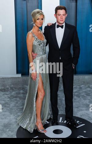 Nicky Hilton Rothschild and James Amschel Victor Rothschild at the 2020 Vanity Fair Oscar Party hosted by Radhika Jones held at the Wallis Annenberg Center for the Performing Arts in Beverly Hills on February 9, 2020. (Photo by JC Olivera/Sipa USA) Stock Photo