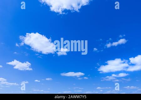 Blue sky background with clouds sunny day Stock Photo