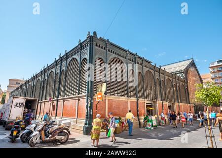 View to Atarazanas, old covered market in central district of Malaga. Costa del Sol, Andalusia, Spain Stock Photo