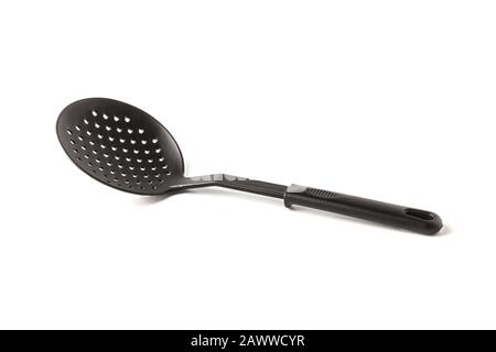 Plastic black skimmer isolated on white background Stock Photo
