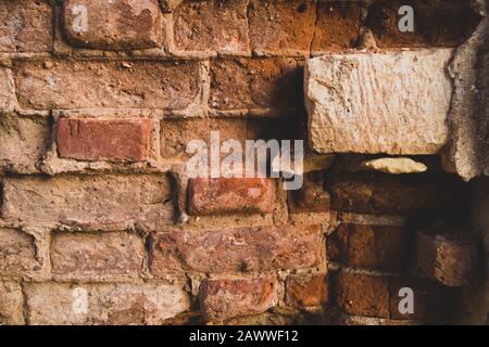 Old brick wall. stone wall background. abstract brown grunge texture. old masonry Stock Photo