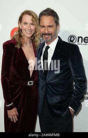 Los Angeles, USA. 09th Feb, 2020. Janet Holden, Eric McCormack attend the 28th Annual Elton John AIDS Foundation Academy Awards Viewing Party Celebrating The 92nd Academy Awards held at West Hollywood Park on February 09, 2020 in West Hollywood, California, United States. (Photo by Art Garcia/Sipa USA) Credit: Sipa USA/Alamy Live News Stock Photo