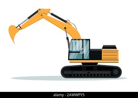 Caterpillar excavator vector design. Heavy machinery Stock Vector
