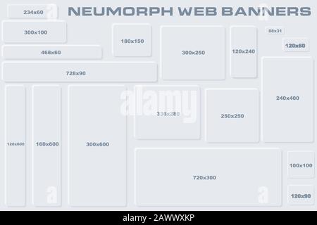 Standard Size Web Banners Stock Vector Art Illustration Vector
