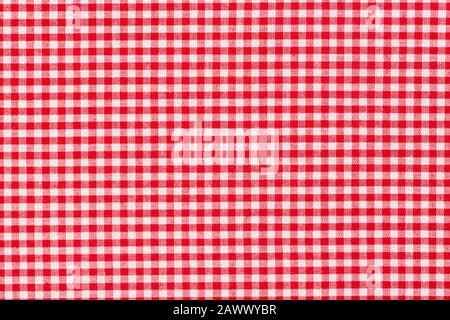 Red and white checked tablecloth. High quality texture in extremely high resolution. Stock Photo