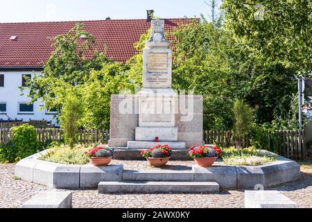 Municipal Germering, District Fürstenfeldbruck, Upper Bavaria, Germany: Ehrendenkmal, War Monument Municipal Germering, District Fürstenfeldbruck, Upper Bavaria, Germany: Ehrendenkmal, War Monument