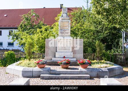 Municipal Germering, District Fürstenfeldbruck, Upper Bavaria, Germany: Ehrendenkmal, War Monument Stock Photo