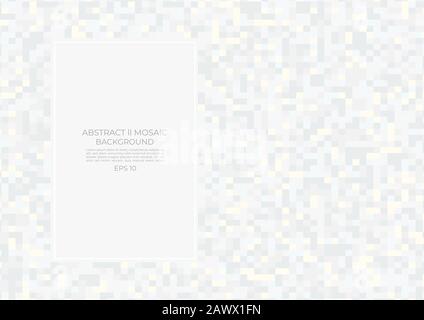 Abstract mosaic art background monochrome style with space for your text. vector illustration. Stock Vector