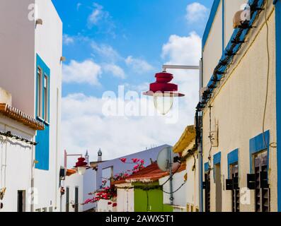 Street of the town of Salema, Algarve, Portugal Stock Photo