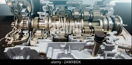 Automatic transmission for truck in section Stock Photo