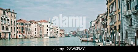 Panoramic view of the Grand Canal in Venice, Italy Stock Photo