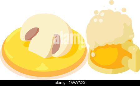 Oktoberfest icon, isometric style Stock Vector